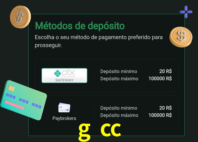 O cassino g cc oferece uma grande variedade de métodos de pagamento